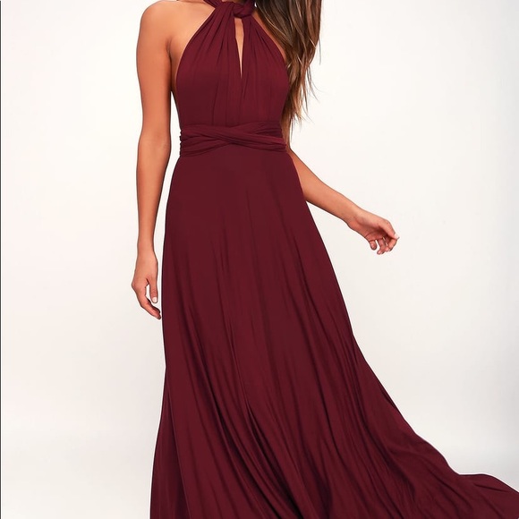 Lulus Tricks of the Trade dress Burgundy - Picture 5 of 5